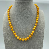 8-9mm Natural Golden South Sea Pearl Necklace