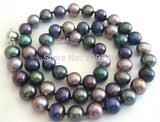Tahitian Peacock Green Multic Pearl Necklace