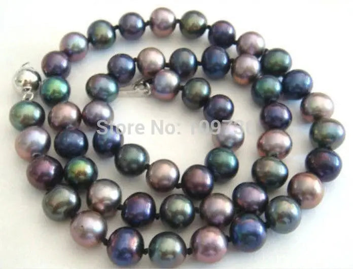 Tahitian Peacock Green Multicolor Pearl Necklace