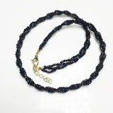 Natural Red Spinel 2mm Round Faceted Choker 14KGP Necklace