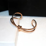 Smooth Knot Cuff Bracelets Bangles Women Open Bangles Jewelry Gift