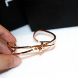 Smooth Knot Cuff Bracelets Bangles Women Open Bangles Jewelry Gift