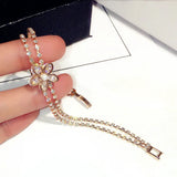 CZ Flower Bracelet Chain for Women Jewelry