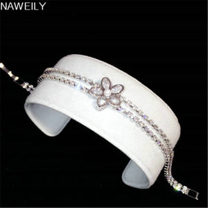 CZ Flower Bracelet Chain for Women Jewelry