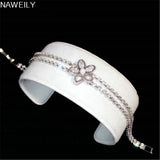 CZ Flower Bracelet Chain for Women Jewelry
