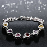 Heart Zirconia Bracelet for Women Wedding Jewelry Romanic Engagement