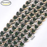 Electroplate Glass Beads Strands Edge Plated Heart Red 10x10x4mm for Jewelry