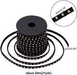 2.7/3/4mm Faux Suede Cord Flat Beading String Aluminum Studded Leather Cord
