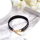 2.7/3/4mm Faux Suede Cord Flat Beading String Aluminum Studded Leather Cord