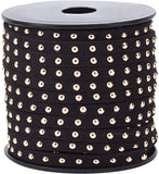 2.7/3/4mm Faux Suede Cord Flat Beading String Aluminum Studded Leather Cord