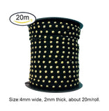 2.7/3/4mm Faux Suede Cord Flat Beading String Aluminum Studded Leather Cord