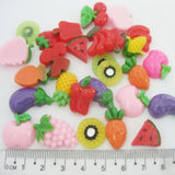 NBNLEO Flatback Buttons Resin Fruit Craft Ornament Mix 30Pcs DIY Scrapbooking