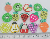 20MM Flatback Clay Rubber Slice Fruit Styles Mix 30Pcs DIY Crafts Accessories