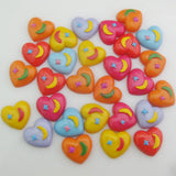 15MM Heart Buttons Flatback No Holes 50Pcs DIY Jewelry Art Craft Decoration
