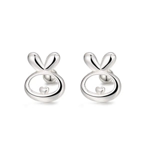 925 Sterling Silver Rabbit Earrings for Women Birthday Gift
