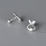 925 Sterling Silver Rabbit Earrings for Women Birthday Gift