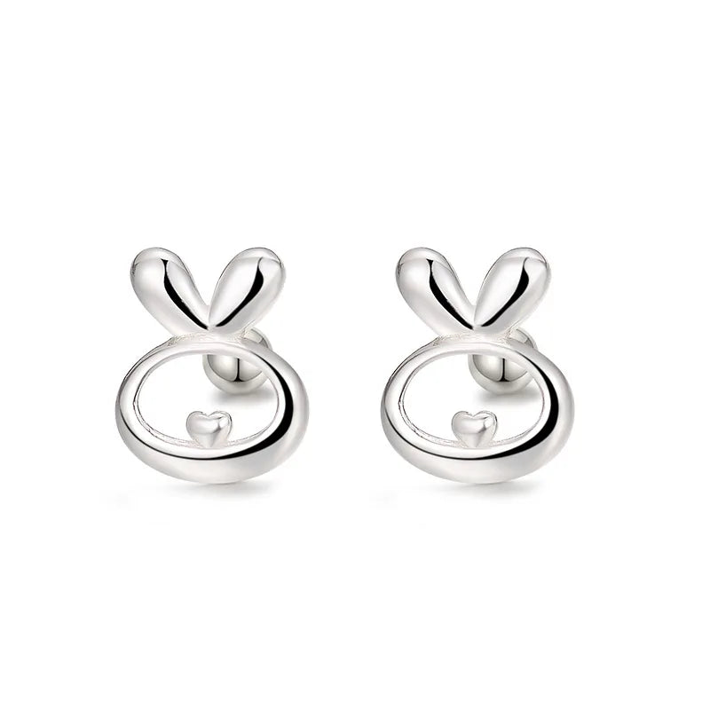 925 Sterling Silver Rabbit Earrings for Women Birthday Gift