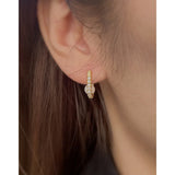 925 Sterling Silver Pearl Zircon Earrings for Women