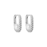 925 Sterling Silver Pearl Zircon Earrings for Women