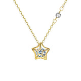 925 Sterling Silver Star Necklace for Women Girl