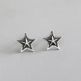 925 Silver Vintage Star Earrings Women Girl Party Gift
