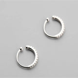 925 Silver Zircon Open Earring for Women - Birthday Gift