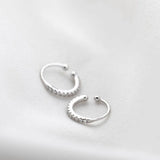 925 Silver Zircon Open Earring for Women - Birthday Gift
