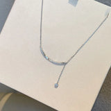925 Silver Zircon Necklace for Women - Wedding Party Gift