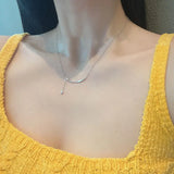 925 Silver Zircon Necklace for Women - Wedding Party Gift
