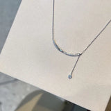 925 Silver Zircon Necklace for Women - Wedding Party Gift