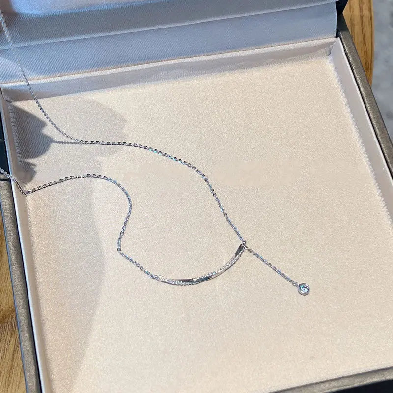925 Silver Zircon Necklace for Women - Wedding Party Gift