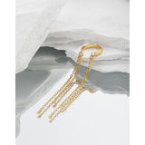 925 Sterling Silver Long Tassels Ear Clip for Women - Birthday Gift