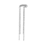 925 Sterling Silver Long Tassels Ear Clip for Women - Birthday Gift