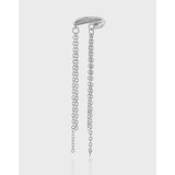 925 Sterling Silver Long Tassels Ear Clip for Women - Birthday Gift