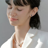 925 Silver Irregular Earrings for Women Girl Birthday Gift