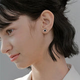 925 Silver Irregular Earrings for Women Girl Birthday Gift