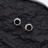 925 Silver Irregular Earrings for Women Girl Birthday Gift
