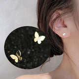 925 Silver Butterfly Earrings Women Birthday Gift Romantic Simplicity Jewelry