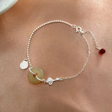925 Silver Hotan Jade Bracelet Agate Wedding Jewelry for Women