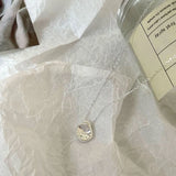 925 Sterling Silver Irregular Corrugation Necklace for Women