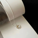 925 Sterling Silver Irregular Corrugation Necklace for Women