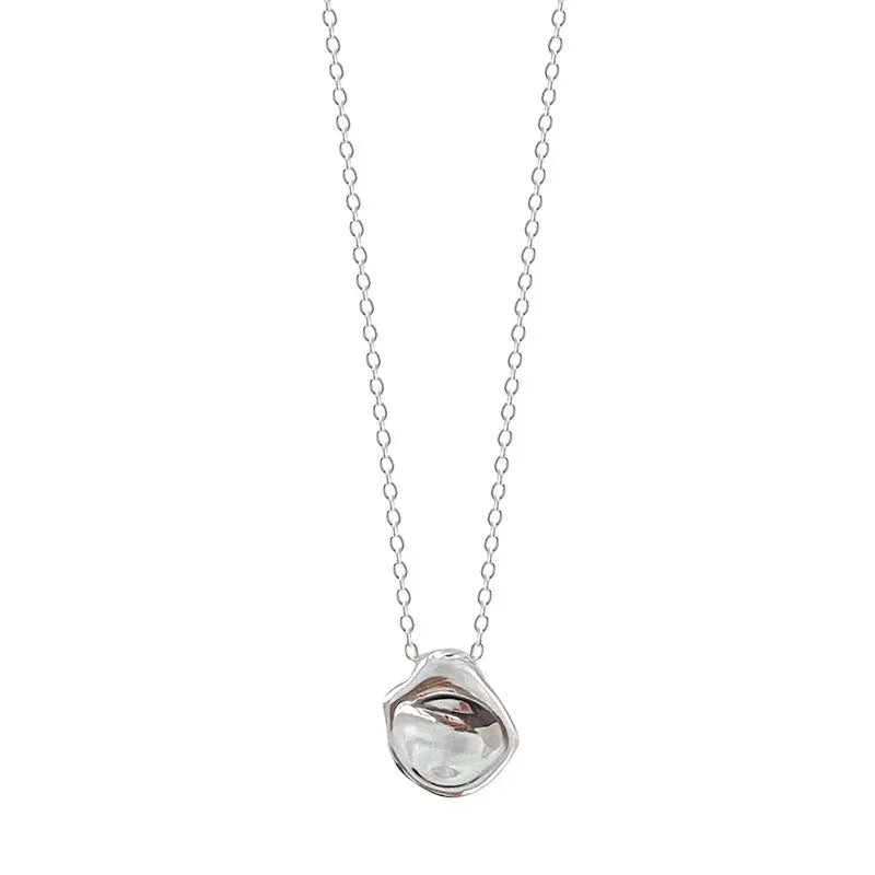 925 Sterling Silver Irregular Corrugation Necklace for Women