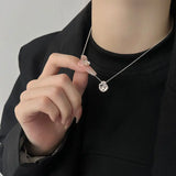 925 Sterling Silver Irregular Corrugation Necklace for Women