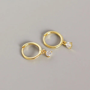 925 Sterling Silver Zircon Earrings Gift for Women Party Jewelry
