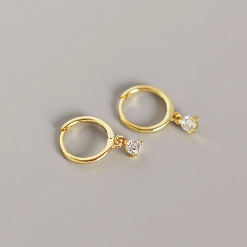 925 Sterling Silver Zircon Earrings Gift for Women Party Jewelry