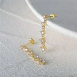 925 Silver Zircon Butterfly Earrings Sweet Fairy Jewelry for Women