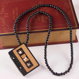 Cassette Tape Pendant Good Wood Hip-Hop Wooden Necklace
