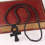 Africa Pendant Wooden Necklace Cross Hip-Hop