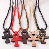 Africa Pendant Wooden Necklace Cross Hip-Hop