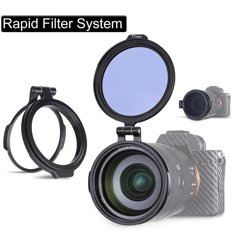 Quick Release Switch Bracket Lens Filter 72MM
